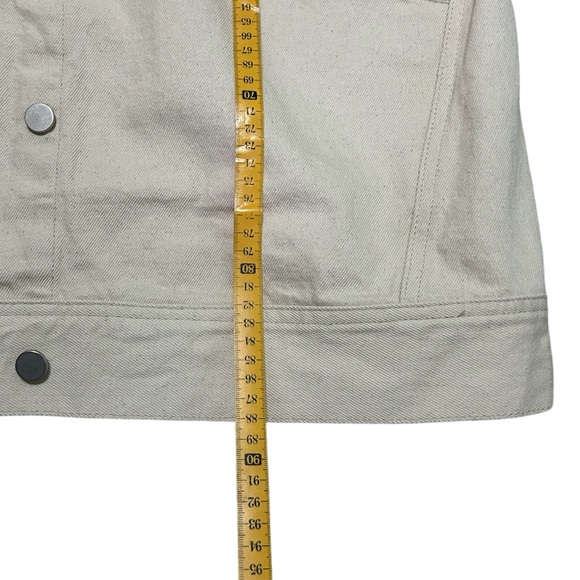 Oak + Fort Massive Oversized Cream Denim Jacket - Picture 6 of 8